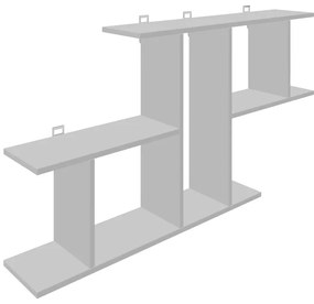 Ραφιέρα τοίχου Vertoura pakoworld σε λευκή απόχρωση 116x18.5x60cm (1 τεμάχια)