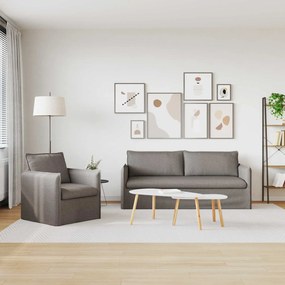 vidaXL Σετ Καναπέ 2 pcs Taupe 196 x 82 x 85 εκ Ύφασμα