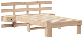 vidaXL Σκελετός Κρεβατιού Καφέ 100 x 200 cm Μασίφ ξύλο πεύκου