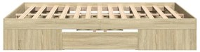 vidaXL Πλαίσιο Κρεβατιού Χωρ. Στρώμα Sonoma Δρυς 120x200εκ. Επ. Ξύλο