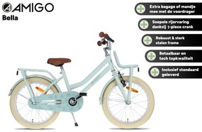 Bella 20 Inch Girls Coaster Brake Green