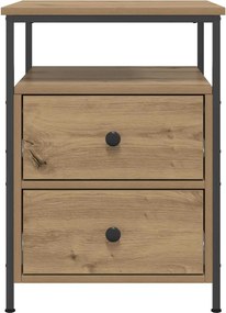 vidaXL Κομοδίνο τεχνίτης Δρυς 44x45x60 εκ. από Επεξεργασμένο Ξύλο