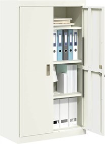 vidaXL Ντουλάπι αποθήκευσης Λευκός 80 x 40 x 140 εκ Ατσάλι