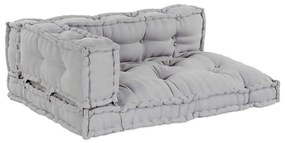 vidaXL Μαξιλάρι για καναπέ παλέτας 3 pcs Γκρι ύφασμα