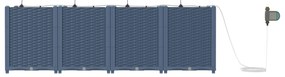 vidaXL Ζαρντινιέρες κήπου Γκρι 160 x 40 x 52 cm Ατσάλι