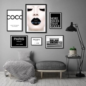 Σύνθεση κάδρων μαύρο PVC Coco Paris PST085
