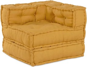 vidaXL Μονάδα Μοντέρνου Καναπέ Ύφασμα Κίτρινο 210 x 70 x 56 εκ.