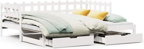 vidaXL Καναπές Κρεβάτι Συρόμενος Χωρίς Στρώμα 90x190 εκ. &amp; Συρτάρια
