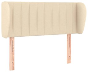 Κεφαλάρι με Πτερύγια Κρεμ 83 x 23 x 78/88 εκ. Υφασμάτινο - Κρεμ
