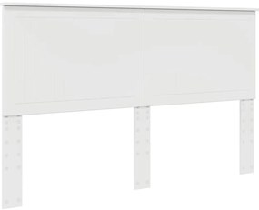 vidaXL Κεφαλάρι με κεφαλάρι Λαμπερό Λευκό 160 cm Επεξεργασμένο ξύλο