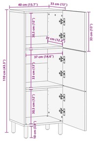 ΝΤΟΥΛΑΠΙ ΜΑΥΡΟ 40 X 33 X 110 ΕΚ. ΑΠΟ ΕΠΕΞΕΡΓΑΣΜΕΝΟ ΞΥΛΟ 4017677