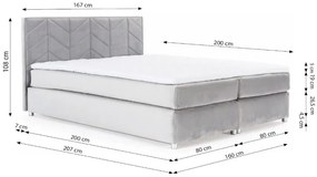 Επενδυμένο κρεβάτι Jodla-Mauro-200 x 200