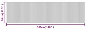 Χαλί Ορθογώνιο Καφέ 80 x 300 εκ. Μπαμπού - Καφέ