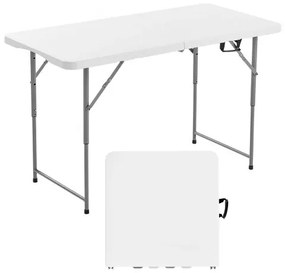 VEVOR 122cm Plastic Folding Table Portable Picnic Table Handle Indoor Outdoor