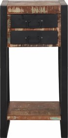 vidaXL End Table Πολύχρωμο 40 x 40 x 80 cm Στερεό Ανακτηθέν Ξύλο