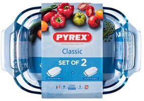 Σετ Πιάτων Φούρνου Pyrex Classic Διαφανές Γυαλί (x2)