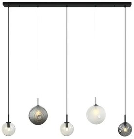 Κρεμαστό Φωτιστικό Οροφής 5xG9 LED 5W IP20 Μαύρο 23056 Zambelis-23056-Μαύρο 23056
