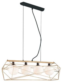 Φωτιστικό Οροφής - Ράγα I-Abraxas-S4 Oro Black-Gold Luce Ambiente Design Metal