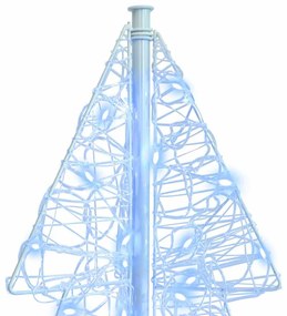 vidaXL Χριστουγεννιάτικο Δέντρο με 100 LED Κρύο Λευκό 120 cm Ακρυλικό