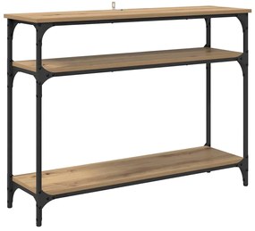 vidaXL Τραπέζι κονσόλας με ράφι Artisan Oak 100 x 29 x 75 εκ.