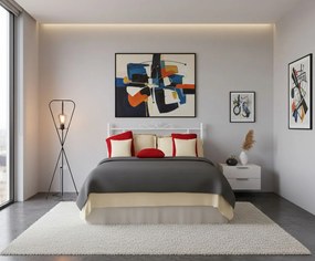 Κρεβάτι Orion-150x200-Λευκό-Χωρίς ποδαρικό