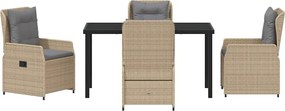vidaXL Σέτ φαγητού για κήπο 5 pcs Μπέζ και Ανοιχτό Γκρι