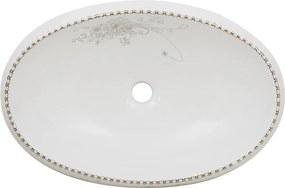vidaXL Νιπτήρας Οβάλ Λευκός 59 x 40 x 15 εκ. Κεραμικός