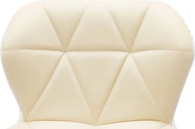 vidaXL Σκαμπό Μπαρ 2 τεμ. Κρεμ από Συνθετικό Δέρμα