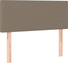 vidaXL Κρεβάτι Boxspring με Στρώμα Taupe 90x200 εκ. Υφασμάτινο
