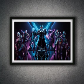 Πόστερ &amp; Κάδρο Fortnite GM046 30x40cm Μαύρο Ξύλινο Κάδρο (με πόστερ)