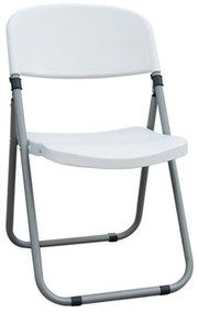 Καρέκλα Foster Ε506,1 White 49x56x82 cm Σετ 6τμχ Μέταλλο,Πολυπροπυλένιο