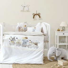 Κουβερλί Βρεφικό Magic Party White-Beige Nima 100x140cm 100% Βαμβάκι