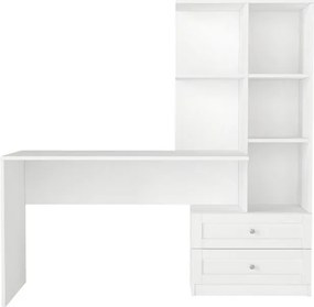 Γραφείο εργασίας Mantra Megapap χρώμα λευκό 150x60x152εκ.