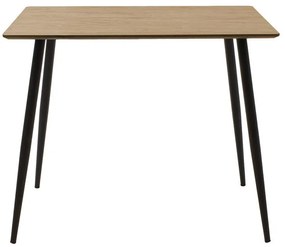 Τραπέζι Cuba MDF sonoma-μαύρο 70x70x75εκ 70x70x75 εκ.