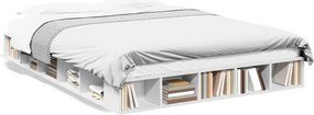 vidaXL Πλαίσιο Κρεβατιού Λευκό 140 x 200 εκ. Επεξεργ. Ξύλο