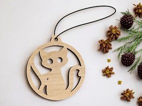 Σετ των 3 Intra απο ξύλο plywood 3mm-4mm πάχος – Χριστουγεννιάτικη μπάλα γάτας 25x30 cm INTRAVECTRY-MY545568