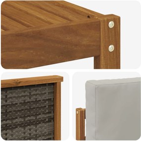 vidaXL Σειρά Καναπέ Εξωτερικού με μαξιλάρι 4 pcs