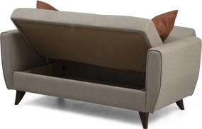 Διθέσιος Καναπές Κρεβάτι Μπεζ ZADEN 75x153x86