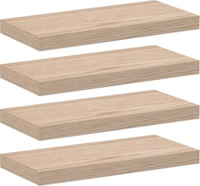 vidaXL Ράφια Τοίχου 4 τεμ. 50x23,5x4 εκ. Επεξεργασμένο Ξύλο