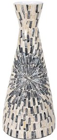 Βάζο Με Κοχύλια 944-124-003 20x50cm White-Grey Bamboo