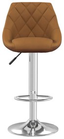 vidaXL Σκαμπό Μπαρ 2 τεμ. Καφέ Βελούδινα