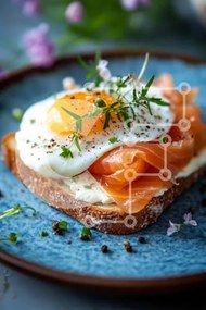 Σετ των 2 Intra Συλλεκτικό Ξύλινο Παζλ Plywood 4mm - Τοστ με καπνιστό σολομό και αυγό Σε Ξύλινο Κουτί - Διαστάσεις: 10x10 cm – 25 κομμάτια