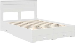 vidaXL Σκελετός Κρεβατιού Λευκό 160 x 200 cm Επεξεργασμένο ξύλο