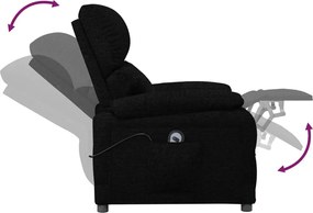 vidaXL Πολυθρόνα Ανακλινόμενη Ηλεκτρική Μαύρη Υφασμάτινη