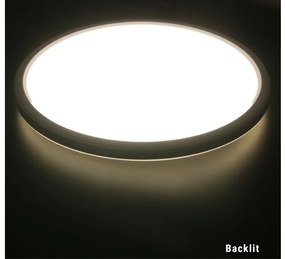 Πλαφονιέρα Φωτιστικό Οροφής LED IP54 18W 4000K Lumen-21-300180-Λευκό 21-300180