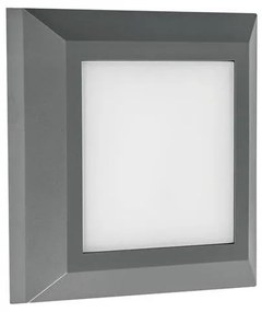 Απλίκα Φωτιστικό Τοίχου LED 3W 3CCT IP65 25x25cm Slim Pro Eurolamp-145-52085-Μαύρο 145-52085