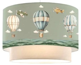 Παιδικό φωτιστικό οροφής Balon σε πράσιινο-κρέμα απόχρωση Φ30x20εκ 30x30x20 εκ.