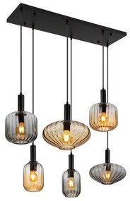 Κρεμαστό Φωτιστικό Οροφής 6xE27 Μαύρο 15719-6 Globo Lighting-15719-6-Μαύρο 15719-6