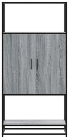 vidaXL Highboard Grey Sonoma Κατασκευασμένο ξύλο και μέταλλο