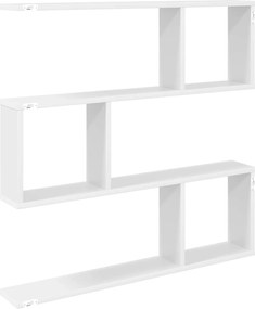 vidaXL Ράφι Τοίχου Λευκό 80 x 12 x 79,5 εκ Επεξεργασμένο Ξύλο